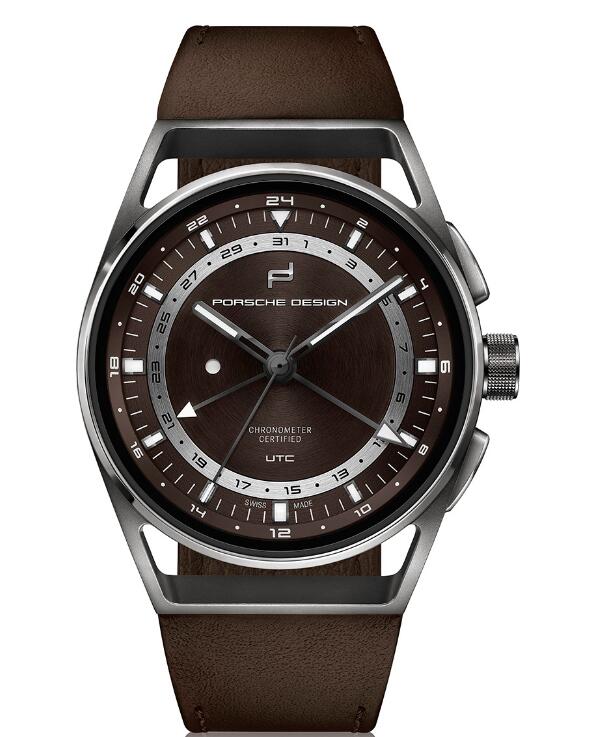 cheap Porsche Design 1919 GLOBETIMER UTC TITANIUM & BROWN replica watches